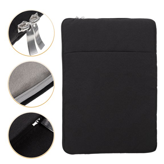 Vosarea Convenient Black Laptop Storage Bag 14 Inch Polyester Portable Computer Organizer