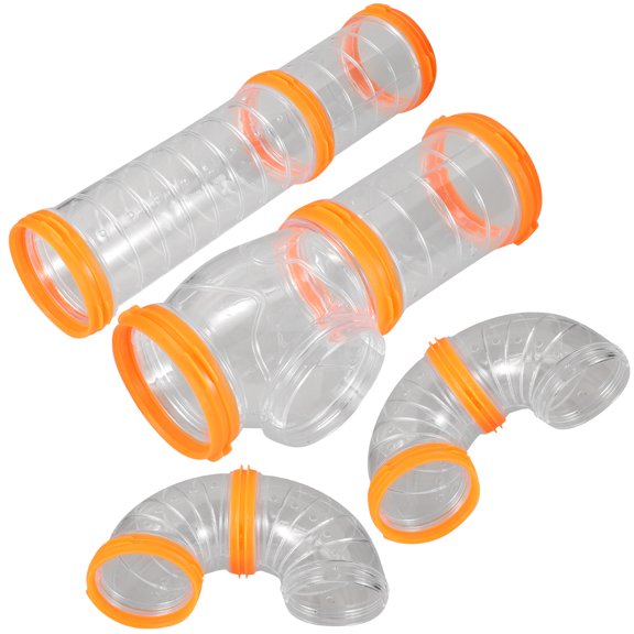 Vosarea 1Set Plastic Hamster Cage Tunnel with Clear Connector for Small Pets Suitable for DIY Use