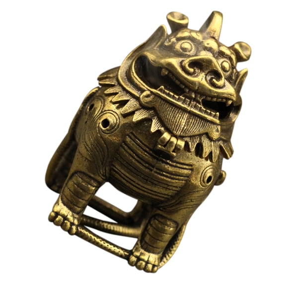 Vosarea Classic Golden Copper Incense Burner Decorative Art Piece for Meditation