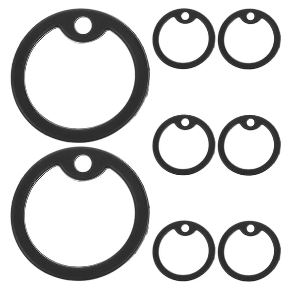 Vosarea Dog Tag Protector 8Pcs Black Silicone Rubber for Outdoor Adventures Pets