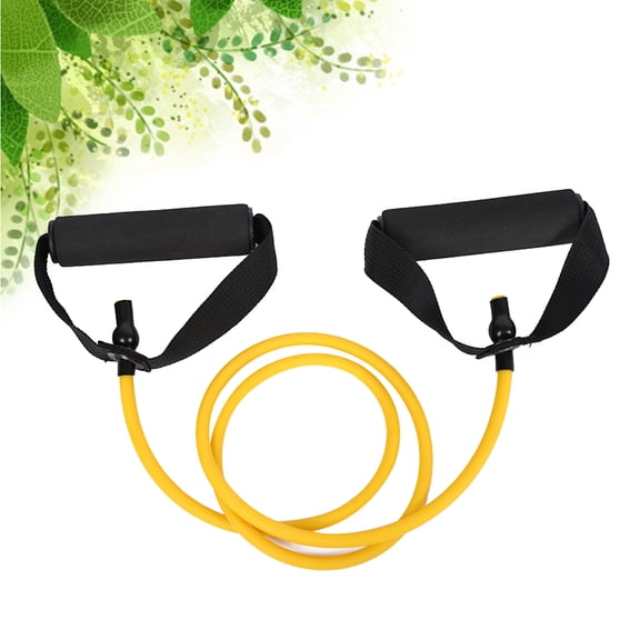 Vosarea Elastic Pull Rope Yellow for Workout Resistance Training with Soft Handles for Sports Use