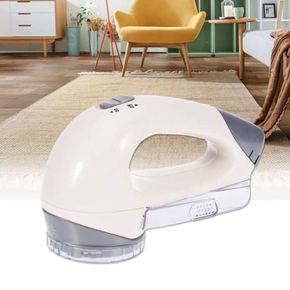 Vosarea Electric Fuzz Remover with Large Capacity Box for Clothes White Battery Operated