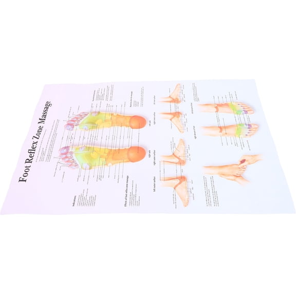 Vosarea Foot Reflexology Chart Poster Wall Art for Home and Office Durable Stain Resistant Material