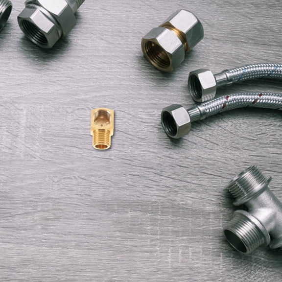 Vosarea Golden Brass 90 Degree Elbow Connector for Industrial and Household Pipe Systems