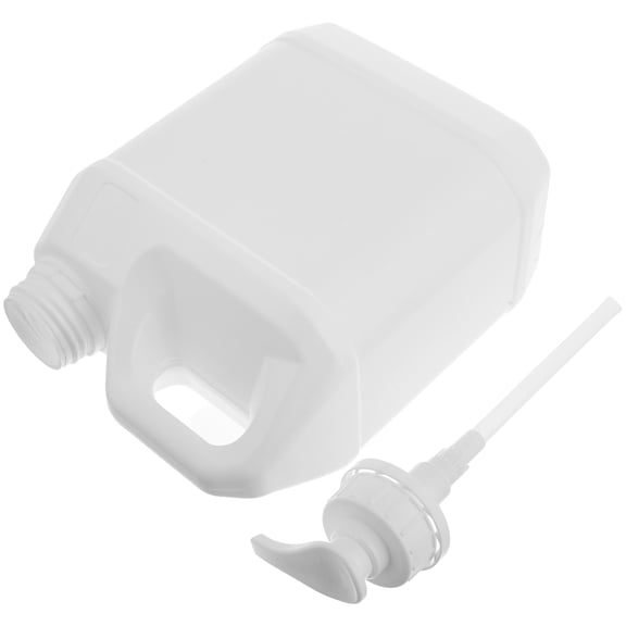 Vosarea Heavy Duty White Plastic Container with Pump Lid for Liquid Storage Home Use