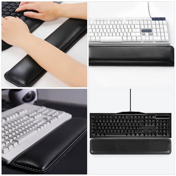 Vosarea Keyboard Wrist Support Black with Anti Slip Base Comfortable Pad for Extended Typing