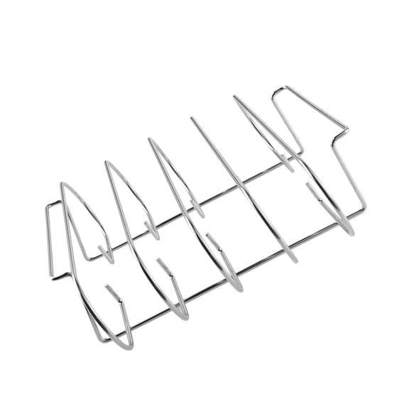 Vosarea Lightweight Plated Silver Rib Grilling Shelf with Superior Airflow for Outdoor and Picnic Bbq