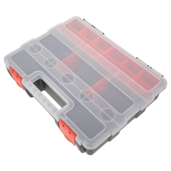 Vosarea Plastic Multi-Compartment Organizer Box for Nuts, Bolts, and Hardware Storage, and Portable Storage Solution