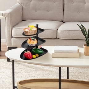 Vosarea Multifunctional Three Tier Metal Serving Tray for Kitchen Counter and Home Use