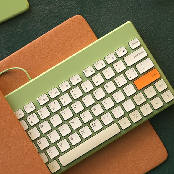 Vosarea Office Wired Mechanical Keyboard in Dark Green 79 Keys with Compact Design