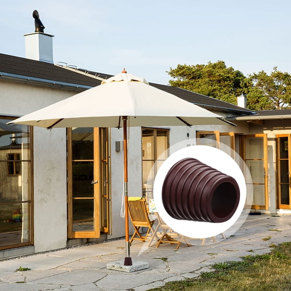 Vosarea Patio Table Umbrella Cone Wedge Brown Ring Plug Protector for Garden and Outdoor Use