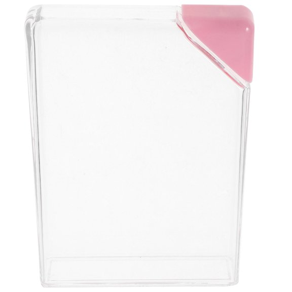 Vosarea Pink Flat Water Bottle Transparent Portable Flask for Travel School Bag and Purse