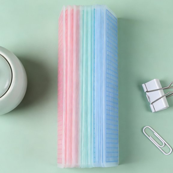 Vosarea 90Sheets Assorted Color Grid Washi Tape Organizer Cards with Matte Finish for Office and Crafts