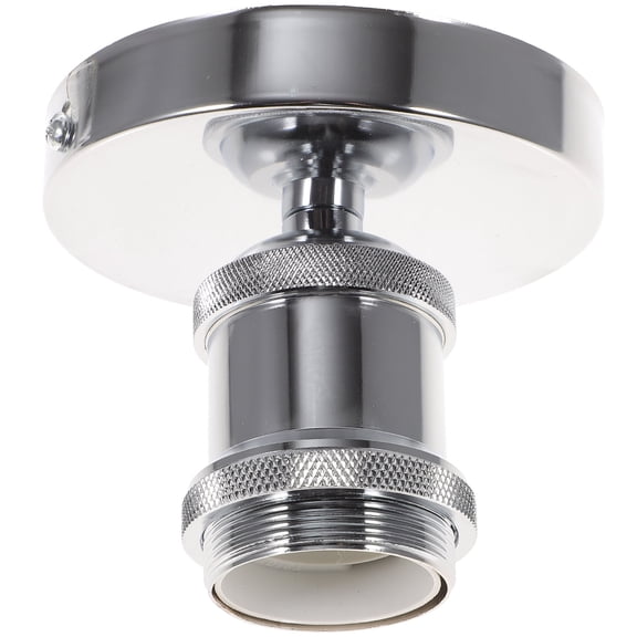 Vosarea Plated Silver Ceiling Light Socket with Stainless Steel Surface for E27 Light Bulbs At Home