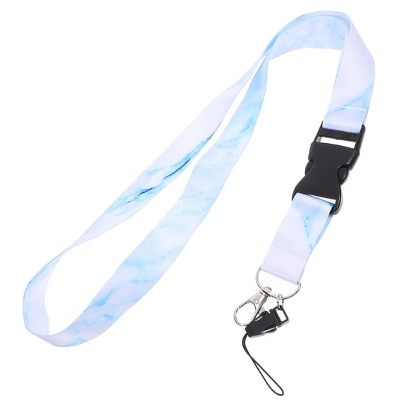 Vosarea Polyester Lanyard for Office Id Badges Sky Blue Lightweight Neck Strap