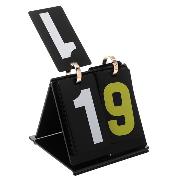 Vosarea Portable Score Counter Flip Board with Smooth Ring Flipper and Clear Display for Tabletop Competitions