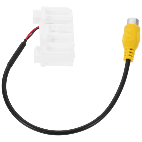 Vosarea Rear View Camera Adapter White Video Input Harness for Car Reliable and Sturdy Design