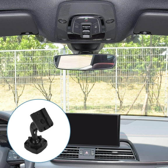 Vosarea Rear View Mirror Phone Mount With Night Vision Black Aluminum 1Pcs