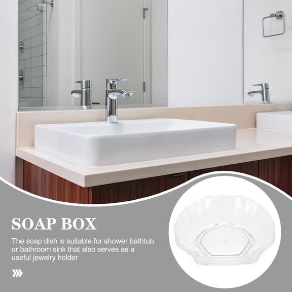 Vosarea Sea Shell Shaped Soap Container for Bathroom Shower and Kitchen Storage