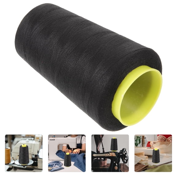 Vosarea Sewing Thread Black Polyester Wire for Clothes Curtains and Home Textile Projects