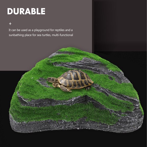 Vosarea Simulated Resin Turtle Ramp Basking Platform for Aquatic Turtle and Reptile Habitat Decor