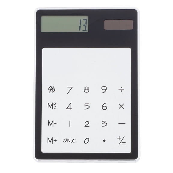 Vosarea Solar Powered Calculator with 8-Digit Display and Panel, Black, Ideal for School and Office Use