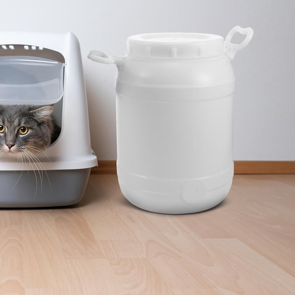 Vosarea Stackable Recycle Bins White Kitchen Compost Bin with Cover Large Capacity and Modern Design