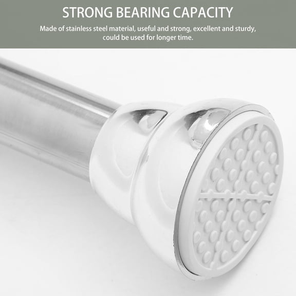 Vosarea Extendable Curtain Rod Stainless Steel Window Security Pole 1Pack