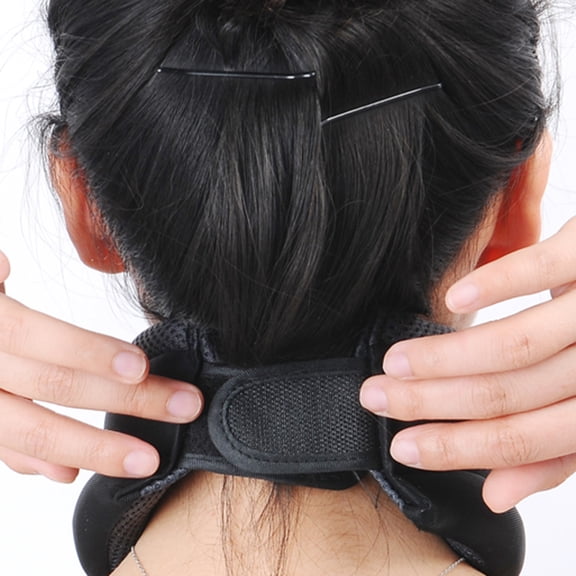Vosarea Three Layers Cervical Neck Brace with Sponge Padding, Portable Adjustable