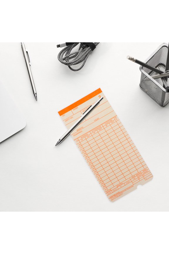 Timecards Weekly Time Cards Paperboard Beige for Office Environment 100 Sheets