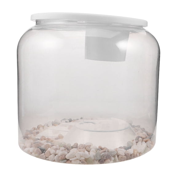 Vosarea Clear Turtle Terrarium with Built-In Ramp, Plastic Turtle Breeding Habitat Box for Reptile Care