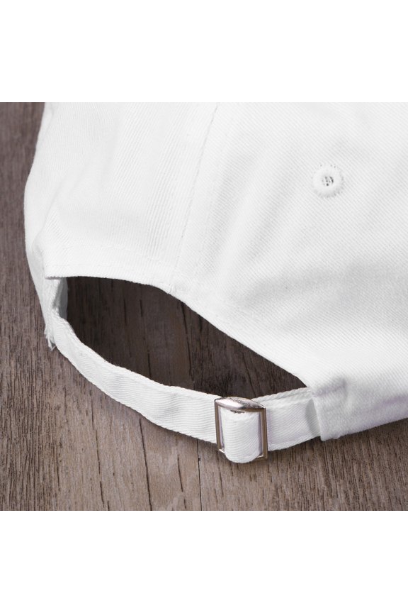 Unisex White Pineapple Baseball Cap with Embroidery and Adjustable Closure