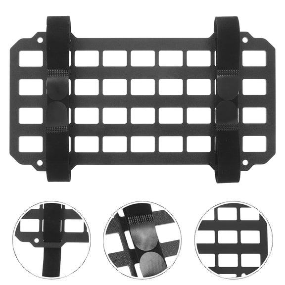 Vosarea Universal Car Visor Organizer Panel Black Plastic with Fixing Strap Included
