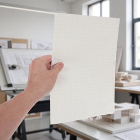 Vosarea 100Sheets White Grid Paper Drawing Pad for Architecture Projects with Compatibility for Pencil Ink Marker