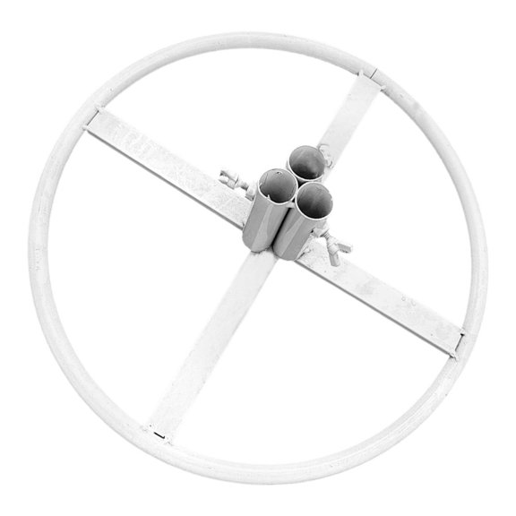 Vosarea White Metal Flower Pole Display Stand for Store Decor with Stable Base and Versatile Use