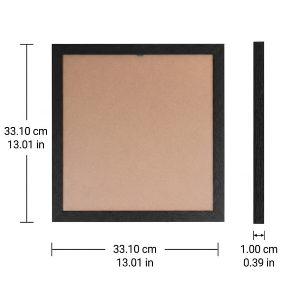Vosarea Wooden Picture Frame 12-inch Square Photo Frame for Wall and Tabletop Home Dcor