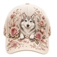 thumbnail image 1 of Voska 3D Animal Pattern Floral Embroidery Adjustable Unisex Baseball Cap Animal Pattern Sun Hat for Daily Use L One Size, 1 of 5