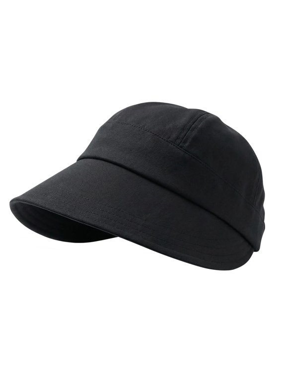 Adjustable UPF Sunscreen Baseball Hat, UPF 50+Womens Sun Hat UV Protection Hiking Black One Size