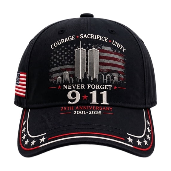 Voska Adult Unisex Never Forget 9/11 25th Anniversary Baseball Cap Twin Towers GraphicCasual Daily Wear C One Size