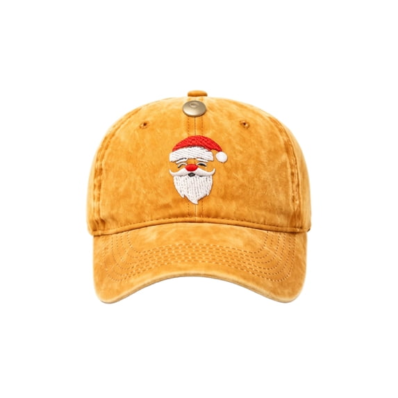 Voska Christmas Hats Christmas Baseball Cap Funny Santa Adjustable Embroidery Cotton Hat for Men Women Ginger One Size
