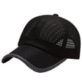 thumbnail image 1 of Voska Lightweight Mesh Baseball Hat Unisex Fishing Sun Hat Breathable Polyester Cotton Outdoor Cap Black, 1 of 5