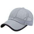 thumbnail image 1 of Voska Lightweight Mesh Baseball Hat Unisex Fishing Sun Hat Breathable Polyester Cotton Outdoor Cap Light Gray, 1 of 3