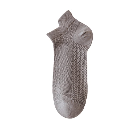 Voska Men's pure cotton sweat-absorbing mesh breathable creative socks Gray One Size
