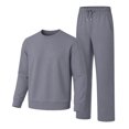 thumbnail image 1 of Voska Mens 2 Piece Outfits Lounge Jogging Suits Sweatsuit Set Sweatshirt Baggy Comfy Sweatpants with Pockets Dark Gray XL, 1 of 5