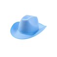 thumbnail image 1 of Voska Plain Felt Cowboy & Cowgirl Hat for Men and Women | Western Studded Cowboy Hat in Adult Sizes Light Blue One Size, 1 of 4