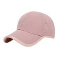 thumbnail image 1 of Voska Quick Dry Baseball Hat Unstructured Athletic Golf Cap Women Men, Mesh Outdoor Hat Breathable Adjustable Running Hat Curved Bill Ball Cap Performance Hat Unisex Pink One Size, 1 of 6