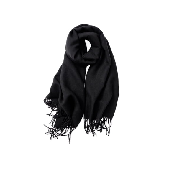 Voska Scarf For Men Women Winter Warm Neck Solid Scarves Fall Softest Classic Black One Size