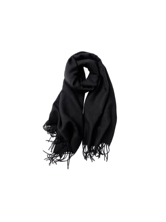 Scarf For Men Women Winter Warm Neck Solid Scarves Fall Softest Classic Black One Size