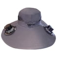 thumbnail image 1 of Voska Solar Powered Fan Hat With Dual Fans USB Charging Outdoor Sun Protection Unisex Cap Dark Gray, 1 of 3