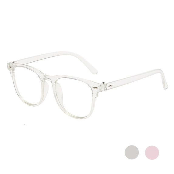 Voska Unisex Blue Light Blocking Glasses Transparent Frame Clear Lens Non Prescription Computer Reading Eyewear Daily Work Pink One Size